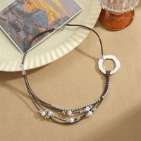Vintage Style Simple Style Geometric CCB Alloy Rope Plating Women's Pendant Necklace sku image 3