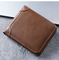 Men's Solid Color Pu Leather Zipper Small Wallets main image 4