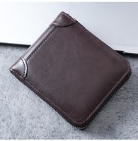Men's Solid Color Pu Leather Zipper Small Wallets main image 3