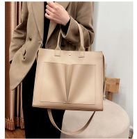 Women's Large Pu Leather Solid Color Vintage Style Classic Style Square Magnetic Buckle Handbag main image 7