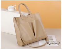 Women's Large Pu Leather Solid Color Vintage Style Classic Style Square Magnetic Buckle Handbag main image 4