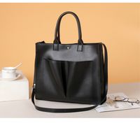 Women's Large Pu Leather Solid Color Vintage Style Classic Style Square Magnetic Buckle Handbag main image 5