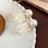 1 Pair Glam Luxurious Solid Color Beaded Resin Drop Earrings sku image 1