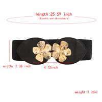 Simple Style Classic Style Solid Color Pu Leather Metal Button Artificial Leather Women's Leather Belts main image 4