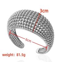 Copper Gold Plated Silver Plated Casual Vintage Style Commute Grid Plating Wristband Bangle main image 10