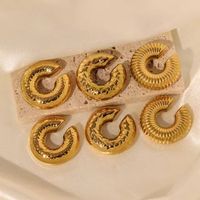 1 Pair Vintage Style Solid Color Plating 304 Stainless Steel None 18K Gold Plated Ear Cuffs main image 4