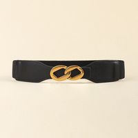 Casual Simple Style Classic Style Solid Color Pu Leather Women's Leather Belts main image 5