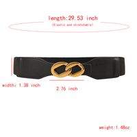 Casual Simple Style Classic Style Solid Color Pu Leather Women's Leather Belts main image 2