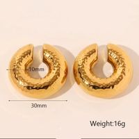 1 Pair Vintage Style Solid Color Plating 304 Stainless Steel None 18K Gold Plated Ear Cuffs sku image 2