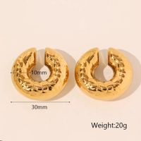 1 Pair Vintage Style Solid Color Plating 304 Stainless Steel None 18K Gold Plated Ear Cuffs sku image 3