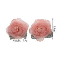 1 Pair Modern Style Sweet Artistic Flower Gauze Ear Studs main image 2