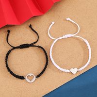 Basic Simple Style Classic Style Heart Shape 304 Stainless Steel Nylon Couple Bracelets main image 7