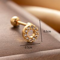 1 Piece IG Style Cute Simple Style Rabbit Circle Bow Knot Hollow Out Inlay Copper Zircon Ear Studs main image 4