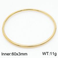 Básico Estilo Simple Estilo Clásico Ronda Color Sólido Acero Inoxidable 304 Chapados en oro de 18k Brazalete Al Mayoreo sku image 12