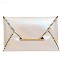 Women's Pu Leather Solid Color Basic Classic Style Flip Cover Envelope Bag Clutch Bag sku image 2