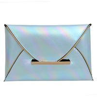 Women's Pu Leather Solid Color Basic Classic Style Flip Cover Envelope Bag Clutch Bag sku image 4