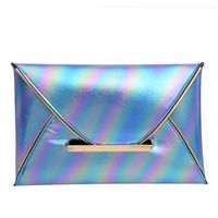 Women's Pu Leather Solid Color Basic Classic Style Flip Cover Envelope Bag Clutch Bag sku image 3