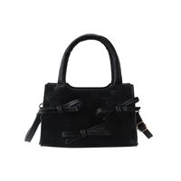 Women's Pu Leather Solid Color Bow Knot Elegant Vintage Style Zipper Shoulder Bag Handbag Crossbody Bag sku image 4