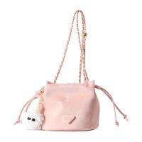 Women's Pu Leather Solid Color Streetwear String Shoulder Bag Crossbody Bag sku image 6