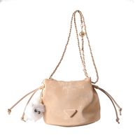 Women's Pu Leather Solid Color Streetwear String Shoulder Bag Crossbody Bag sku image 7