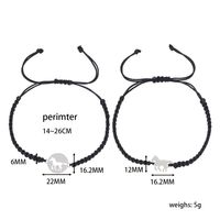 Casual Simple Style Horse 304 Stainless Steel Nylon Couple Bracelets main image 2