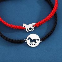 Casual Simple Style Horse 304 Stainless Steel Nylon Couple Bracelets main image 1