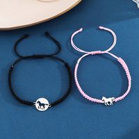 Casual Simple Style Horse 304 Stainless Steel Nylon Couple Bracelets main image 6