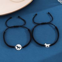 Casual Simple Style Horse 304 Stainless Steel Nylon Couple Bracelets main image 3