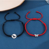 Casual Simple Style Horse 304 Stainless Steel Nylon Couple Bracelets main image 4