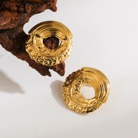 1 Pair Casual Geometric Plating 304 Stainless Steel 18K Gold Plated Ear Studs main image 9