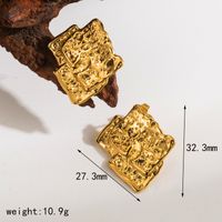 1 Pair Casual Geometric Plating 304 Stainless Steel 18K Gold Plated Ear Studs sku image 1