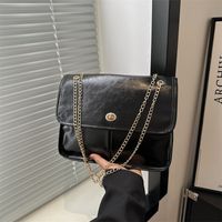 Women's Pu Leather Solid Color Basic Classic Style Flip Cover Shoulder Bag Crossbody Bag main image 5
