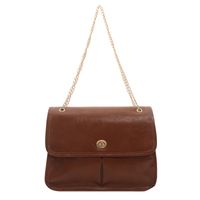 Women's Pu Leather Solid Color Basic Classic Style Flip Cover Shoulder Bag Crossbody Bag sku image 2