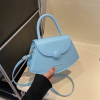 Women's Pu Leather Solid Color Cute Shell Flip Cover Shoulder Bag Handbag Crossbody Bag main image 2