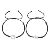 Casual Simple Style Horse 304 Stainless Steel Nylon Couple Bracelets sku image 1