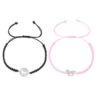 Casual Simple Style Horse 304 Stainless Steel Nylon Couple Bracelets sku image 3