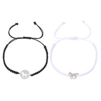 Casual Simple Style Horse 304 Stainless Steel Nylon Couple Bracelets sku image 4