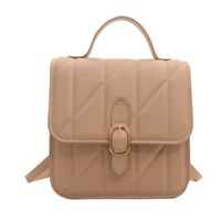 Women's Pu Leather Solid Color Elegant Vintage Style Flip Cover Shoulder Bag Crossbody Bag Fashion Backpack sku image 1