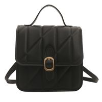 Women's Pu Leather Solid Color Elegant Vintage Style Flip Cover Shoulder Bag Crossbody Bag Fashion Backpack sku image 3