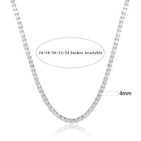 Sterling Silver 18K Gold Plated Casual Elegant Plating Inlay Solid Color Zircon Long Necklace main image 4