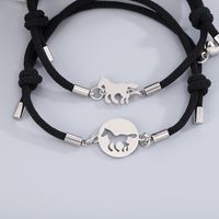 Básico Estilo Moderno Estilo Clásico Caballo Acero Inoxidable 304 Nylon Pareja Pulsera main image 8