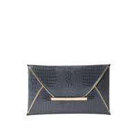 Women's Pu Leather Solid Color Crocodile Vintage Style Square Flip Cover Envelope Bag Clutch Bag sku image 3