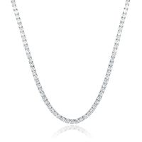 Sterling Silver 18K Gold Plated Casual Elegant Plating Inlay Solid Color Zircon Long Necklace sku image 1