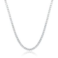 Sterling Silver 18K Gold Plated Casual Elegant Plating Inlay Solid Color Zircon Long Necklace sku image 3