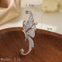 1 Piece Vacation Butterfly Plating Inlay Copper Zircon 18K Gold Plated Silver Plated Ear Cuffs sku image 1