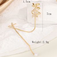 1 Piece Vacation Butterfly Plating Inlay Copper Zircon 18K Gold Plated Silver Plated Ear Cuffs sku image 8