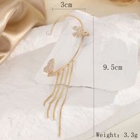 1 Piece Vacation Butterfly Plating Inlay Copper Zircon 18K Gold Plated Silver Plated Ear Cuffs sku image 10