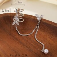 1 Piece Vacation Butterfly Plating Inlay Copper Zircon 18K Gold Plated Silver Plated Ear Cuffs sku image 7