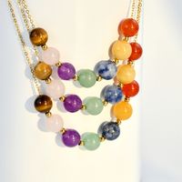 Simple Style Geometric 316 Stainless Steel  Jade Agate Beaded Necklace 1 Piece main image 5