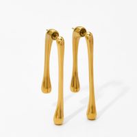 1 Pair IG Style Simple Style Solid Color 304 Stainless Steel 16K Gold Plated White Gold Plated Gold Plated Ear Studs main image 6